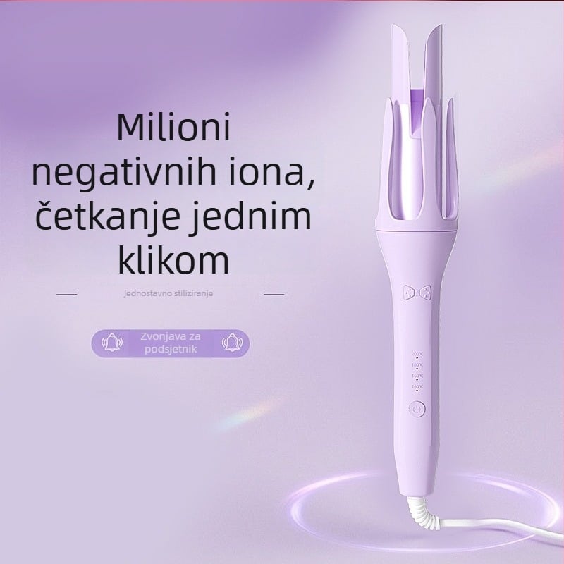 Električni uvijač za kosu, potpuno automatski za kovrčanje i ravnanje, titan-turmalinski premaz, promjer grijaćeg valjka 31 mm+, 40W, 220V, mokra i suha upotreba