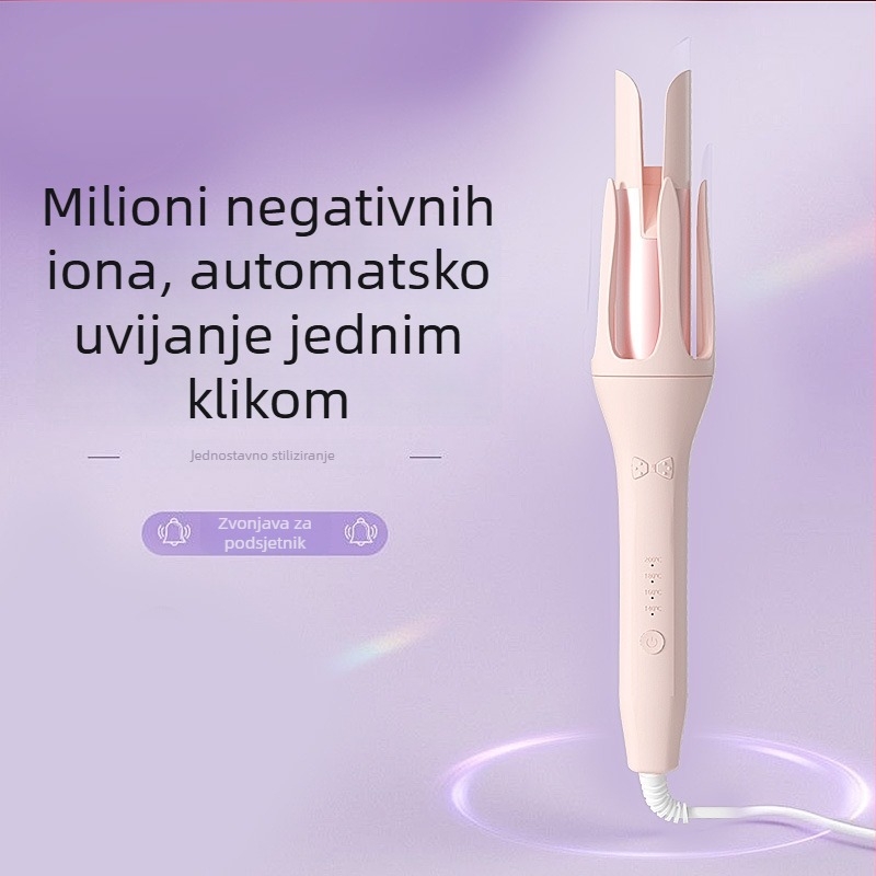 Električni uvijač za kosu, potpuno automatski za kovrčanje i ravnanje, titan-turmalinski premaz, promjer grijaćeg valjka 31 mm+, 40W, 220V, mokra i suha upotreba