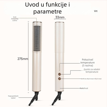 Golden Rice Češalj za ravnanje i uvijanje – dvostruka upotreba, 16–20 mm PTC toplinski vodnik, napajanje na mreži 220V