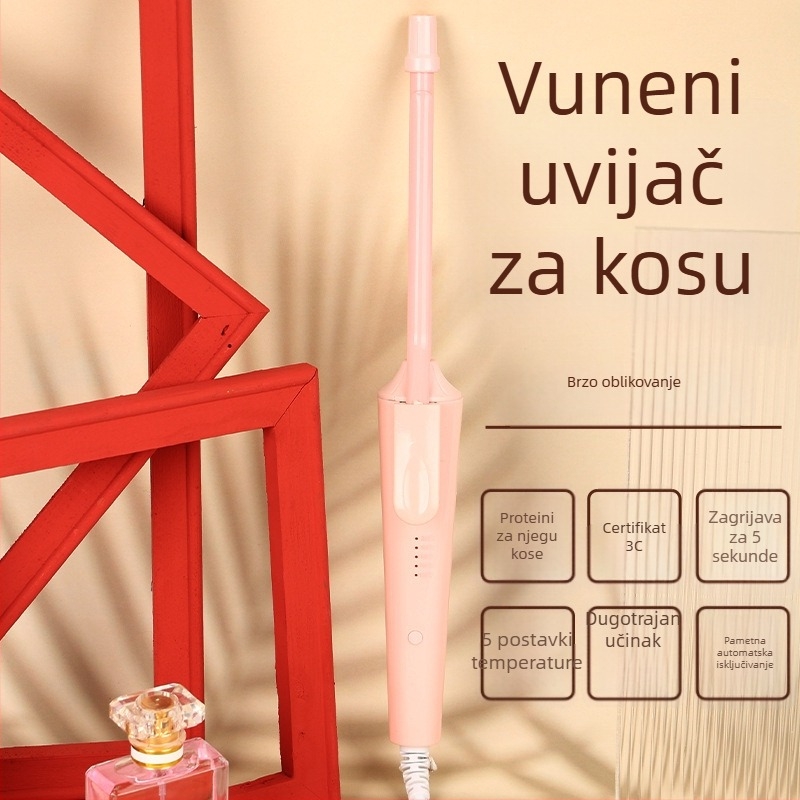 Uvijač za kosu s keramnim vodičem, podesiva temperatura, žično napajanje (AC), 20W, 220–230V
