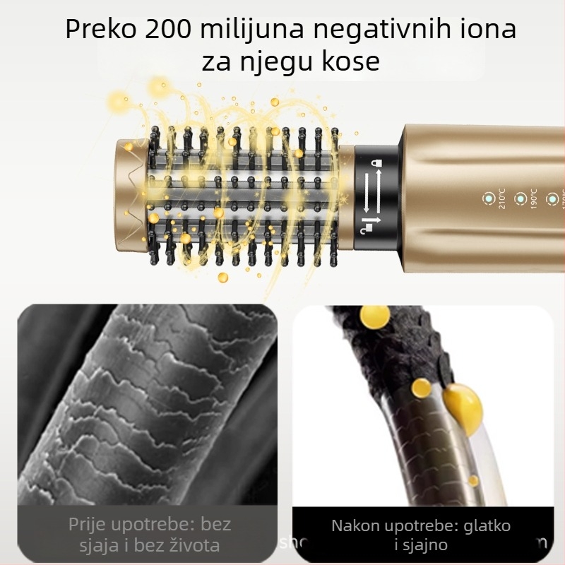 3-u-1 bežični češalj za kovrče i ravnanje kose s keramičkim grijačem, promjer 21–30 mm, 4 razine temperature