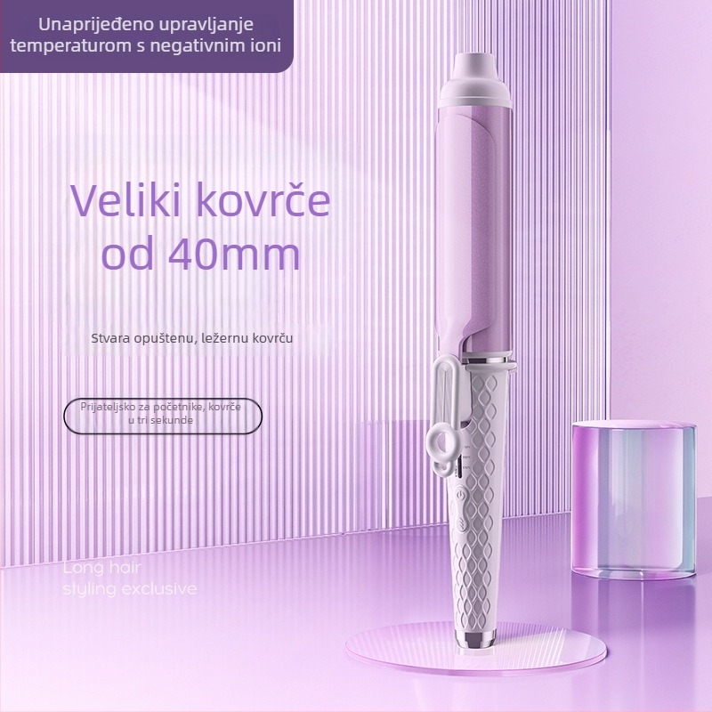 Kovrčavo željezo s turmalinsko-keramičkim grijačem, 3 postavke temperature, 48W, 220V, žično napajanje