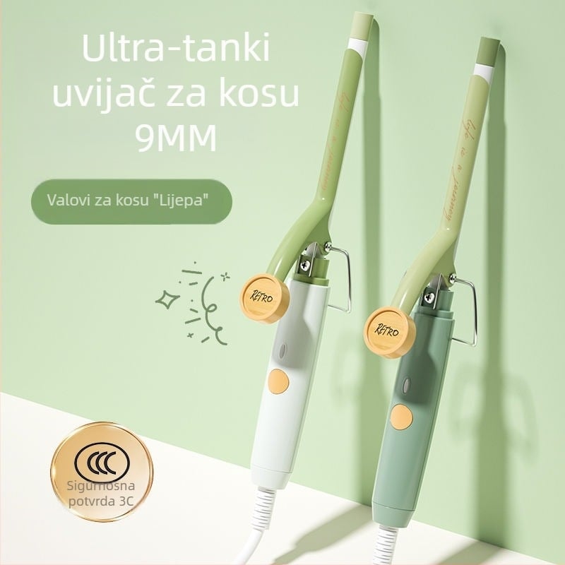 3-u-1 alat za stiliziranje kose za kovrče i ravnanje, bežični napajanje s litijskom baterijom, legirani grijač, podesiva temperatura, promjer grijanog dijela 31 mm ili više