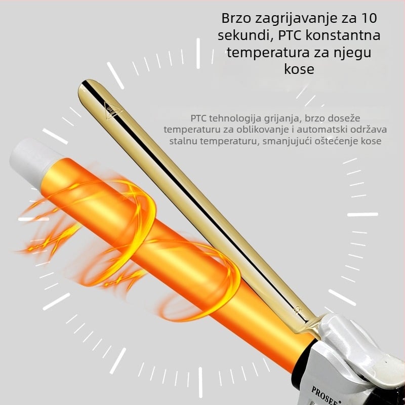 Uvijač za kosu s titanijskim premazom; kabelsko napajanje 220V; 45W; 10 razina regulacije temperature