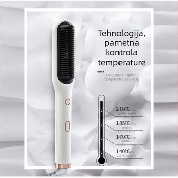 Rui Dvostruko korištenje električni uvijač za kosu i glačalo za kosu s titan-turmalinskim premazom, 10-stupanjski nadzor temperature, pogodno za mokre i suhe kose, 220V, 45W