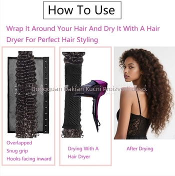 Uvijač za kosu Length-n-Lock s mrežastim kapuljačom za sušenje kovrča, Materijal: najlon, Šifra: Hym301