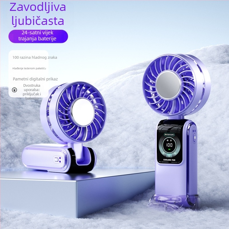 Prijenosni USB ventilator s ugrađenom baterijom 2000–4000 mAh, 5V 10W, trajanje rada 6–8 sati