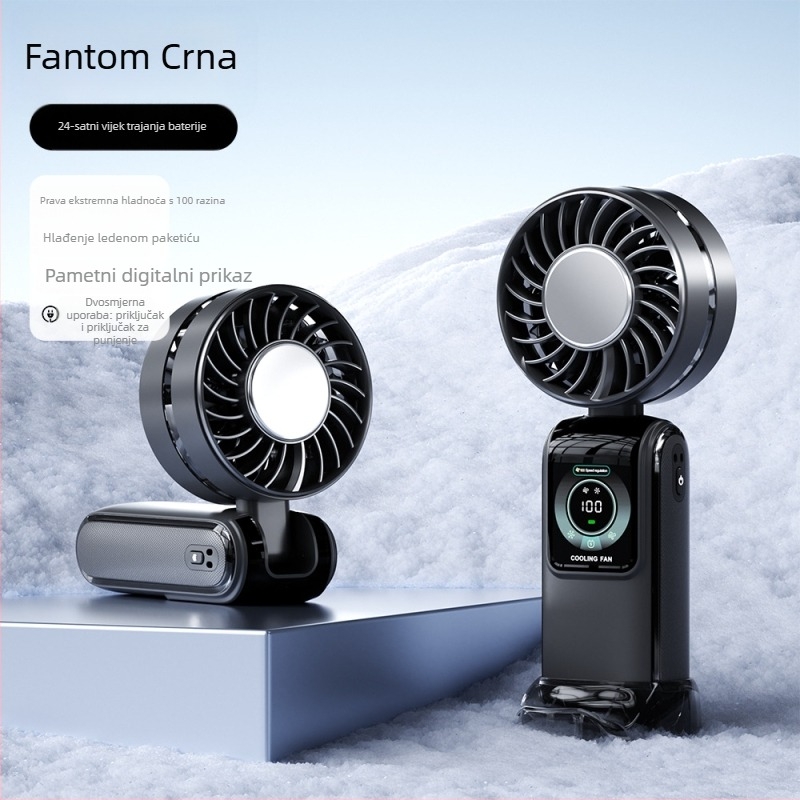 Prijenosni USB ventilator s ugrađenom baterijom 2000–4000 mAh, 5V 10W, trajanje rada 6–8 sati