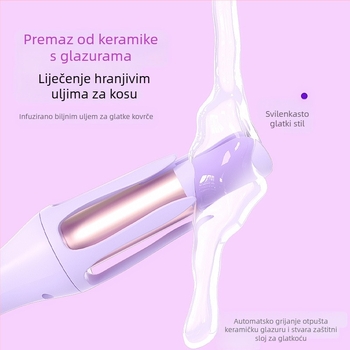 Potpuno automatska uvijač i ravnalo za kosu s titan-turmalinskim premazom, za mokre i suhe vlasi, 220V, 40W, 4 razine temperature