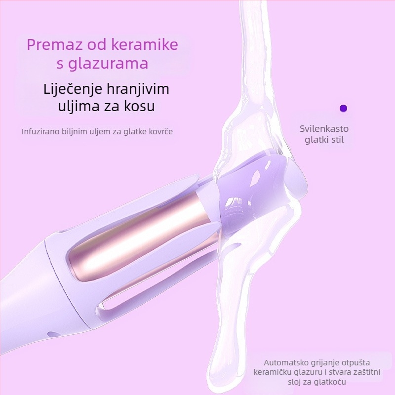 Potpuno automatska uvijač i ravnalo za kosu s titan-turmalinskim premazom, za mokre i suhe vlasi, 220V, 40W, 4 razine temperature