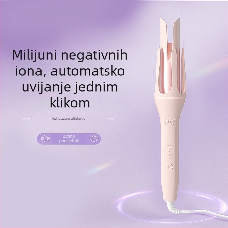 Potpuno automatska uvijač i ravnalo za kosu s titan-turmalinskim premazom, za mokre i suhe vlasi, 220V, 40W, 4 razine temperature
