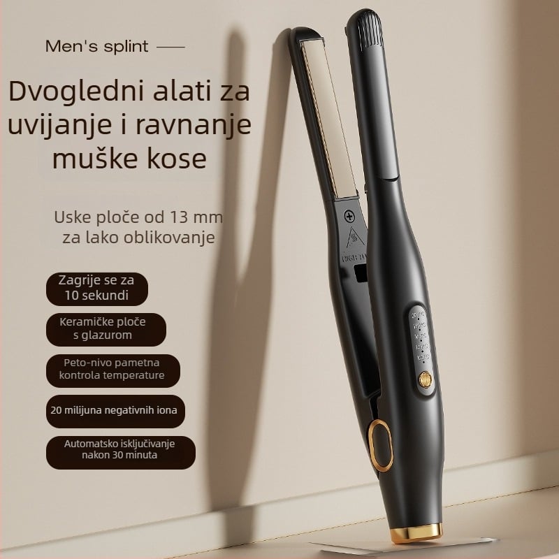 Dvostruka funkcija: uvijač i ploča za ravnanje kose, keramički premaz, promjer 16–20 mm, 30 W, 220 V