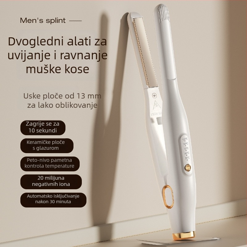 Dvostruka funkcija: uvijač i ploča za ravnanje kose, keramički premaz, promjer 16–20 mm, 30 W, 220 V