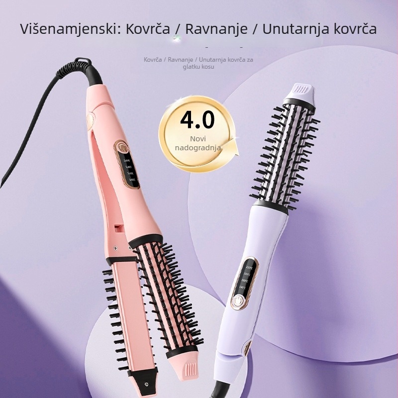 Dvostruko korištenje alat za kovrčanje i ravnanje kose – grijni element 21–30 mm, turmalin keramika, 4 razine temperature, 64W