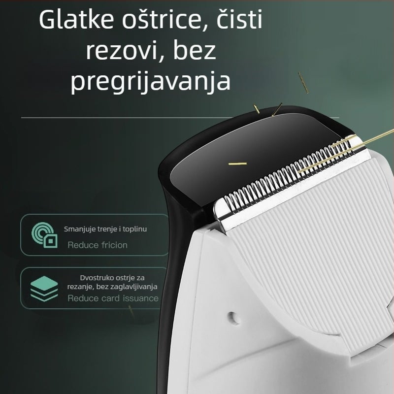 Mašina za šišanje kose s tišim usisavanjem dlaka, punjiva, vodootporna, bez četkica motor, keramičke oštrice