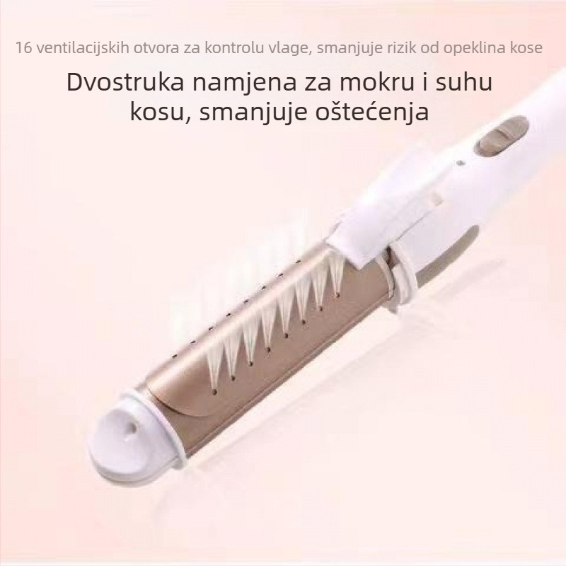 Dva u jednom alat za kovrčanje i ravnanje kose s turmalinskim keramičkim grijačem, 45W, 110-220V, žično napajanje