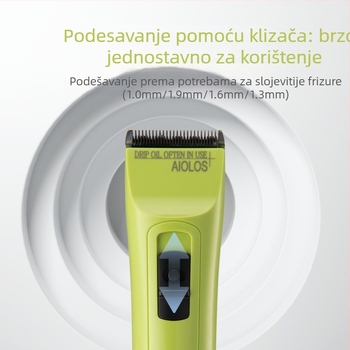 Mašinica za šišanje kose S1 Wind God, četkasti motor, keramička oštrica, odvojiva i periva oštrica, ugrađena baterija
