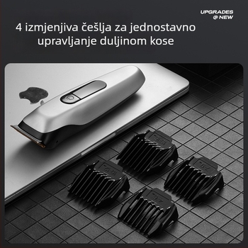 Električni šišač za bebe, oštrica od titanijeve legure, punjiv i periv