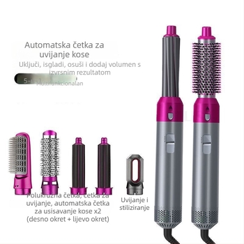 Pet-u-jednom topli zrak styling za kosu s konstantnom temperaturom za kovrče, keramno-turmalinski grijač, suho i mokro dvostruko korištenje, 1000W, 220V, model YX-818