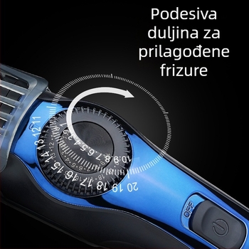 Feipeng Profesionalni električni stroj za šišanje s keramičkom oštricom, dualno napajanje (punjenje i mreža), vodootporan