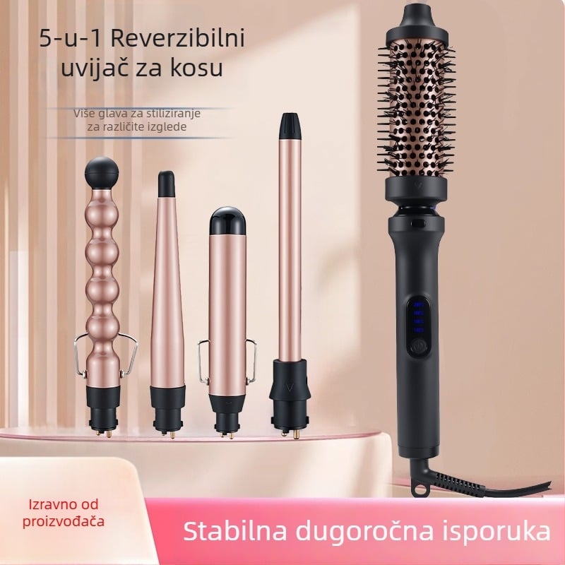 5-u-1 izmjenjivi nastavak za kovrčanje i ravnanje s keramičkim premazom, promjer 31 mm i više, 68 W, 100-240 V AC