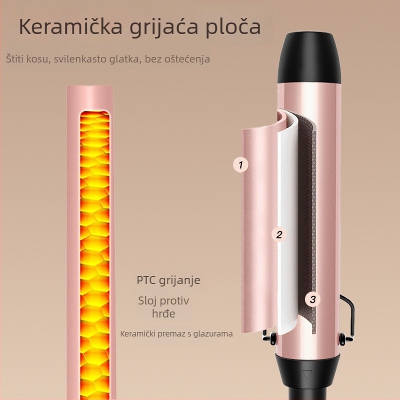 5-u-1 izmjenjivi nastavak za kovrčanje i ravnanje s keramičkim premazom, promjer 31 mm i više, 68 W, 100-240 V AC