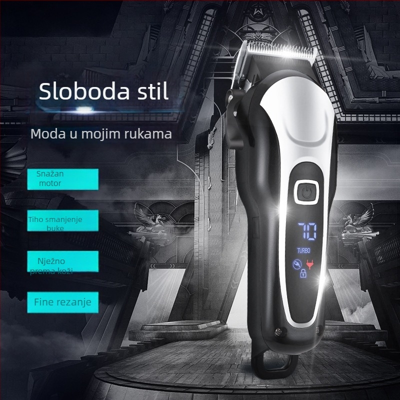 Električni uređaj za šišanje kose, dvostruko napajanje (punjenje/napajanje iz mreže), ugrađena baterija 2000-4000mAh, oštrica od nehrđajućeg čelika, za odrasle, nije vodootporan