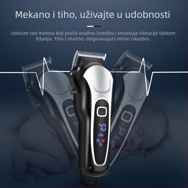 Električni uređaj za šišanje kose, dvostruko napajanje (punjenje/napajanje iz mreže), ugrađena baterija 2000-4000mAh, oštrica od nehrđajućeg čelika, za odrasle, nije vodootporan