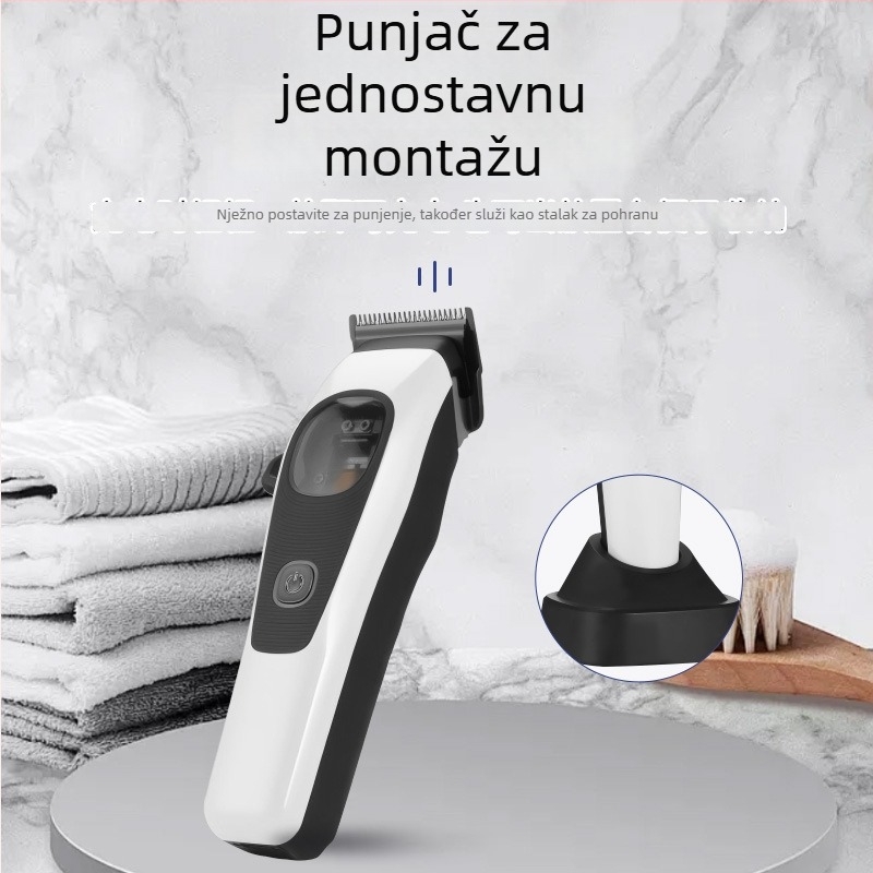 Električni kliper za kosu s DLC oštricom – brushless motor, 7,5 W, punjiv, prijenosni