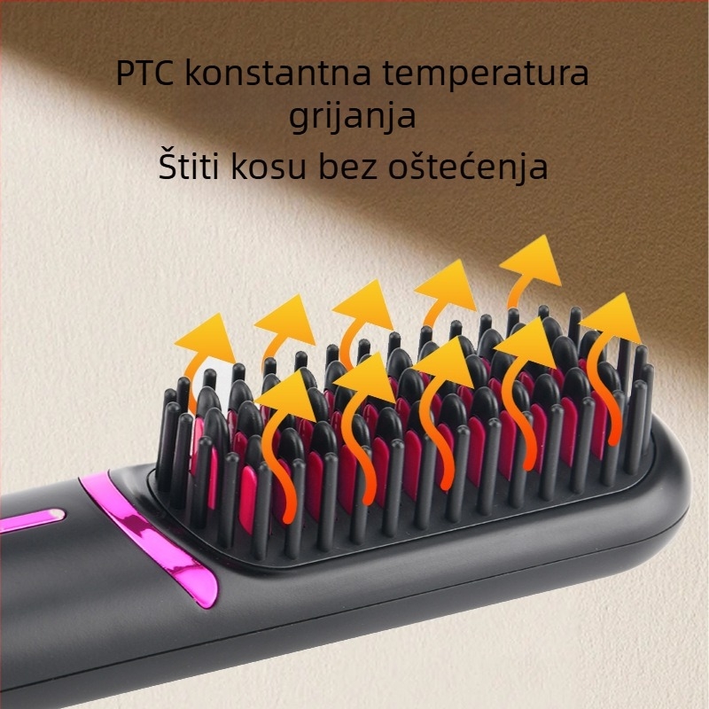 Bežični keramički turmalinski glačalo za kosu i kovrčanje, 35W, mokro i suho, punjenje, Pritech/piqi
