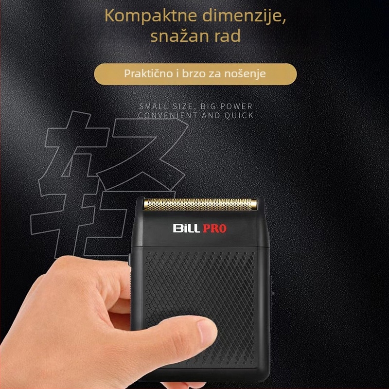 Bill 400 Mini brijač — Punjivi, motor s četkicama, glava za rez od titanijskog legura, baterija 1000–1200mAh, vodootporan