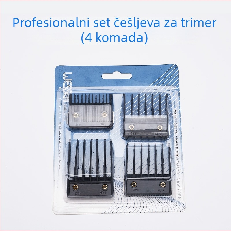 Set dodatne opreme za električni aparat za šišanje kose (model 404, glava od nehrđajućeg čelika, uklonjiva i periva glava, vodootporan, buka 36-45 dB)