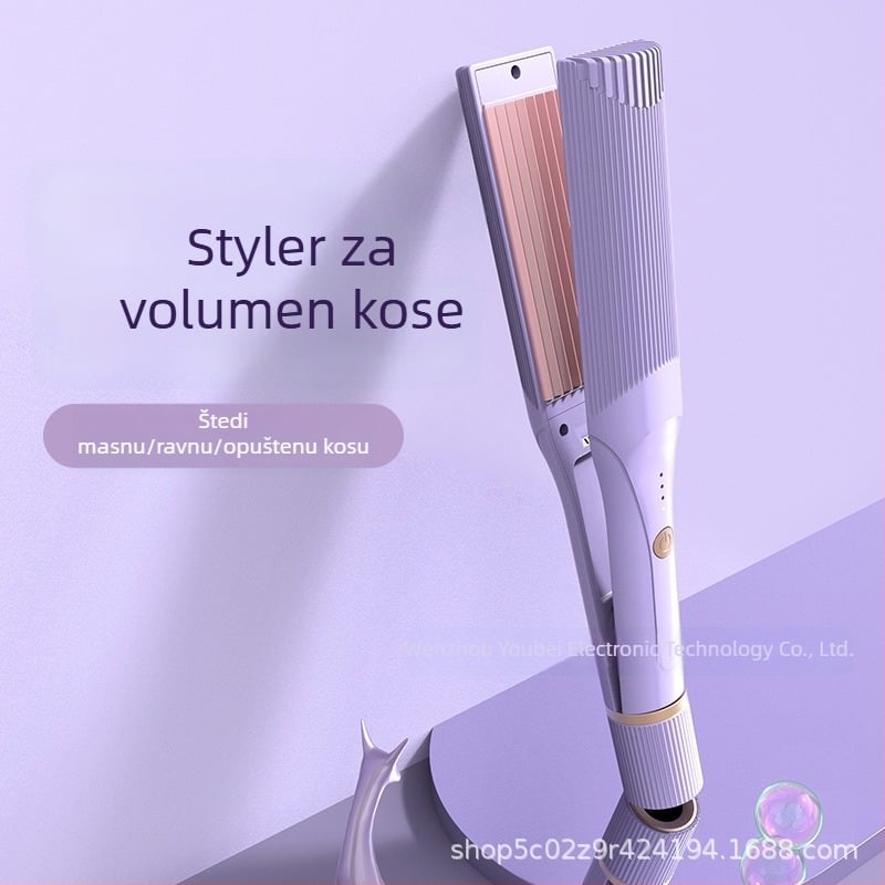 Osu Li 2-u-1 uvijač i ravnalo za kosu s turmalin-keramičkim grijanjem, promjer 16–20 mm, 45W, 110–220V, pahuljast bez tragova