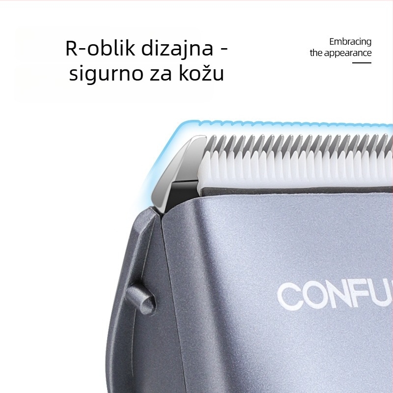 Šišač kose – punjivi, keramička oštrica, vodootporan, trajanje baterije 180 minuta, ugrađena baterija, četkasti motor, težina 220 g
