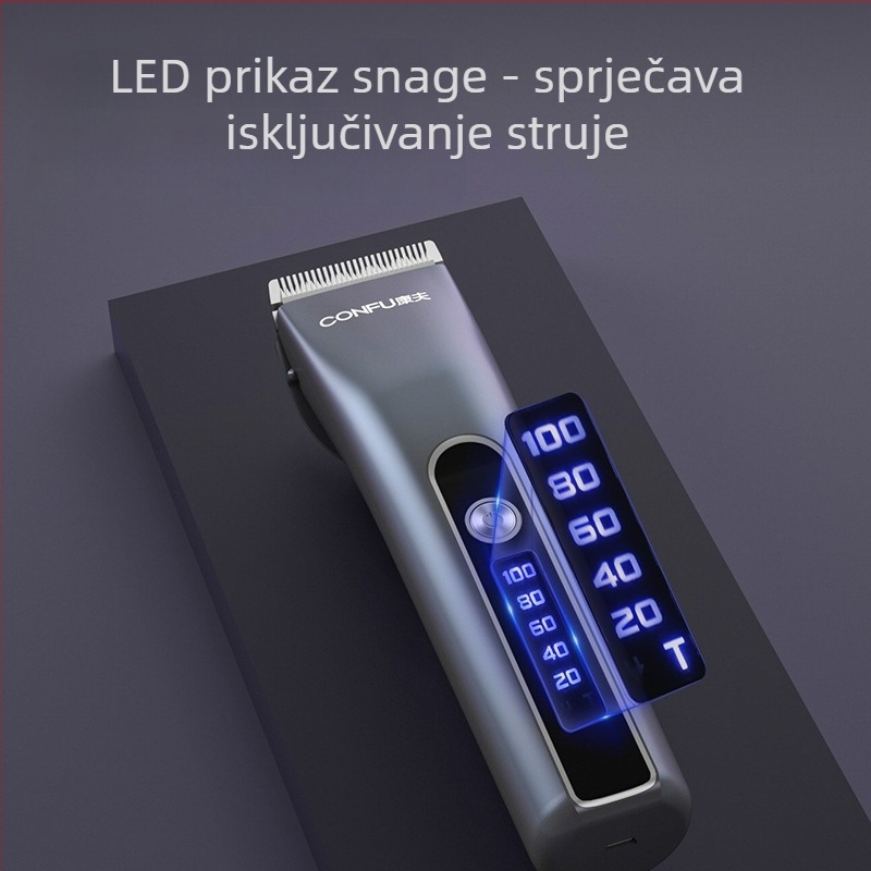 Šišač kose – punjivi, keramička oštrica, vodootporan, trajanje baterije 180 minuta, ugrađena baterija, četkasti motor, težina 220 g