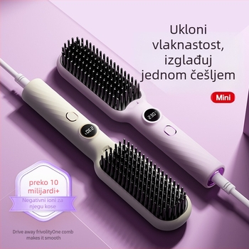 Četkica za izravnavanje kose, 3-u-1: suha/kovrčava/izravnana kosa, turmalin keramijski grijač, promjer toplinskog vodila 31 mm ili više, žično napajanje, 30 W, 10 razina temperature