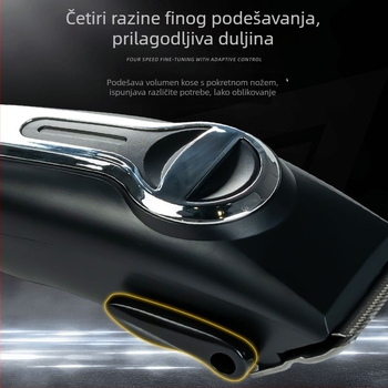 Profesionalni električni aparat za šišanje kose s punjivom baterijom, četkasti motor, oštrica od nehrđajućeg čelika, ugrađena baterija 1200–2000 mAh, radno vrijeme 1–3 h