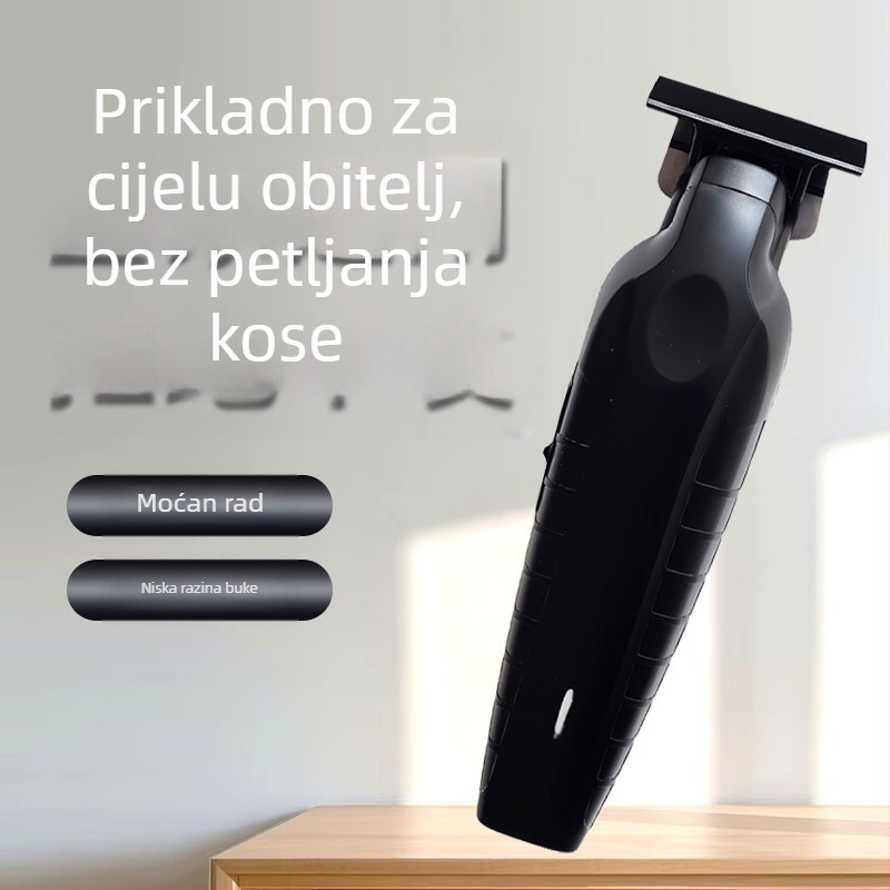 Punjava profesionalna šišačica za kosu – oštrica od titanijeve legure, četkasti motor, ugrađena baterija, nije vodootporna, trajanje 1–3 h