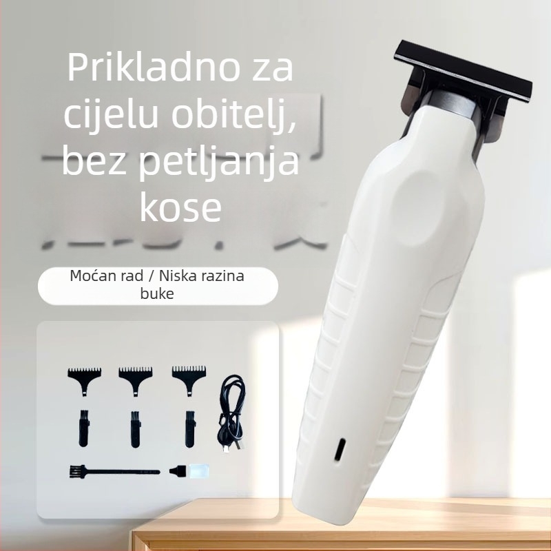 Punjava profesionalna šišačica za kosu – oštrica od titanijeve legure, četkasti motor, ugrađena baterija, nije vodootporna, trajanje 1–3 h