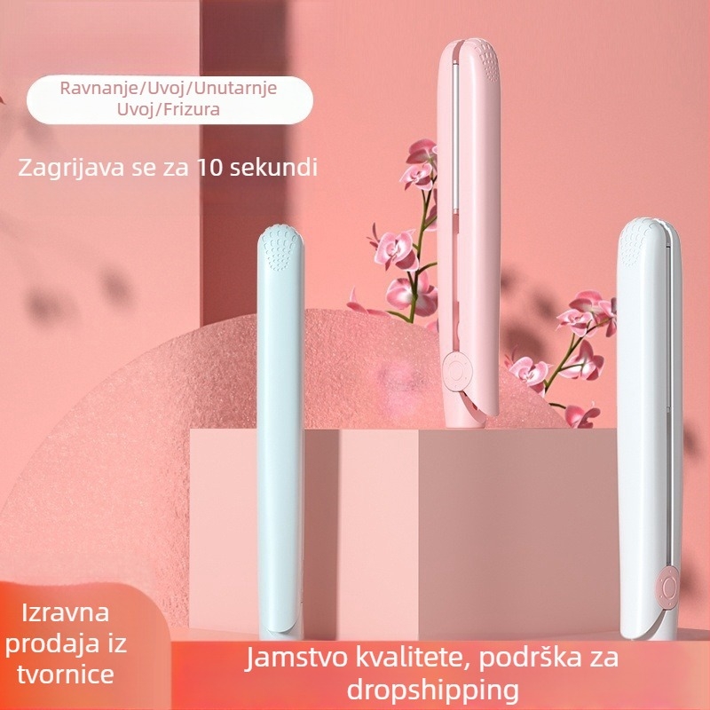 Dvostruki uređaj za ravnanje i uvijanje kose, keramički premaz grijanja, promjer <15 mm, 15 razina temperature, napajanje 220V, 20W