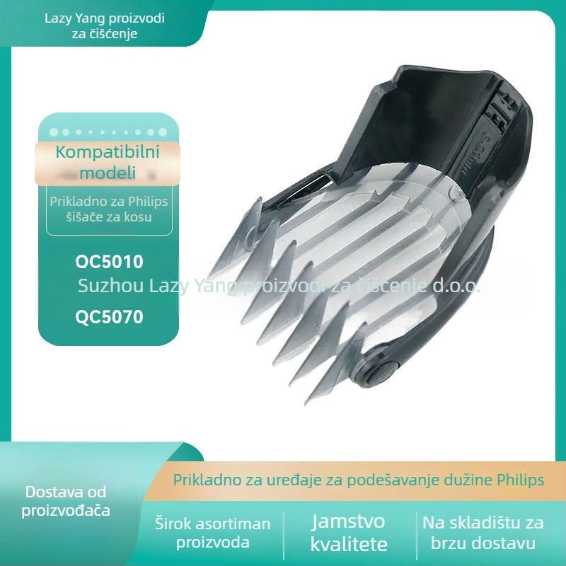 Prilagodljivi nastavak za Philips aparat za kosu 3–21 mm, kompatibilan s QC5010 QC5050 QC5070, napajanje iz mreže, nije vodootporan, buka ispod 36 dB