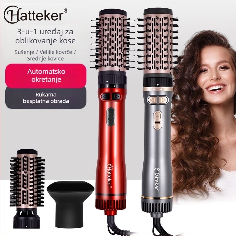 HATTEKER uvijač za kosu — grijački element iznad 31 mm, 3-stupanjska kontrola temperature, 800W, 220V