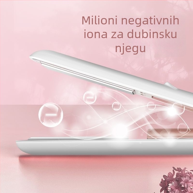 Bežično napajana 3-u-1 ploča za ravnanje i uvijanje kose, kompaktn alat dvostruke upotrebe, ekološki legirani materijal