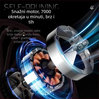 Električni trimer za kosu u obliku UFO-a za kućnu upotrebu, višefunkcijski punjivi trimer s LED digitalnim zaslonom