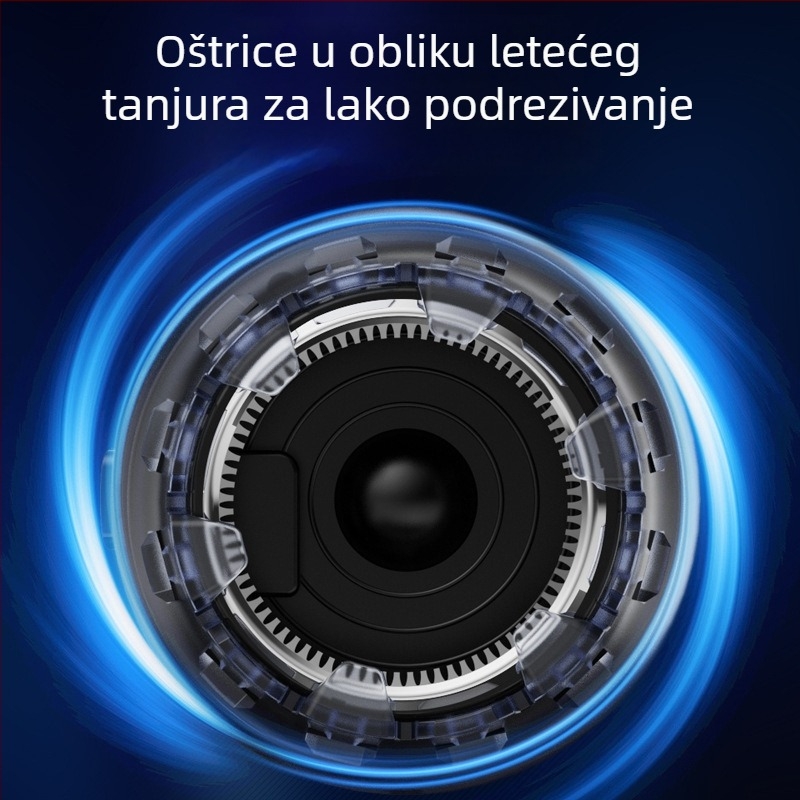 Muški prijenosni punjivi električni sječivo za kosu, izmjenjiva i periva oštrica, vodootporan, bez četkica motor, nehrđajući čelik, za kućnu upotrebu