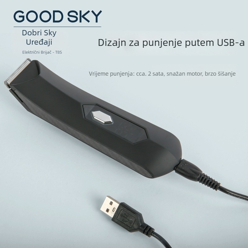 Električni trimer za cijelo tijelo, vodootporan, keramička oštrica, univerzalan za muškarce i žene