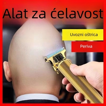 Električni podrezivač za kosu — kućna upotreba, dvostruko napajanje (punjenje/struja), keramički oštrice, ugrađena baterija 300–500 mAh