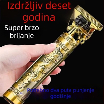 Električni podrezivač za kosu — kućna upotreba, dvostruko napajanje (punjenje/struja), keramički oštrice, ugrađena baterija 300–500 mAh