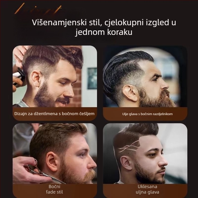Profesionalni kliper za kućne ljubimce – brushless motor, nehrđajuće čelike oštrice, napajanje adapterom (bez ugrađene baterije), čišćenje četkom