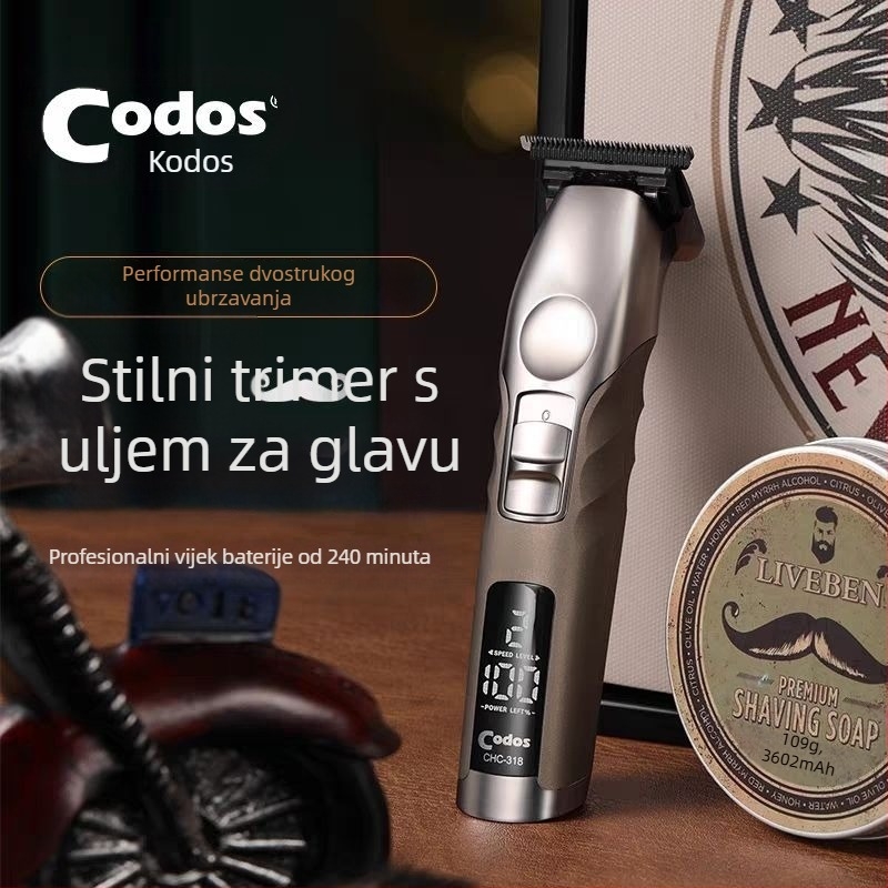 Profesionalni kliper za kućne ljubimce – brushless motor, nehrđajuće čelike oštrice, napajanje adapterom (bez ugrađene baterije), čišćenje četkom